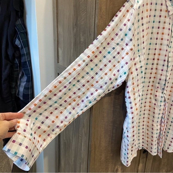 Carbon 2 Cobalt XL Button Down Shirt White Color Blocks - Picture 7 of 11